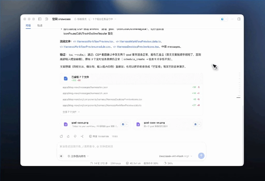 DeepSeek api开放平台与DeepSeek Harness细折线实景画框